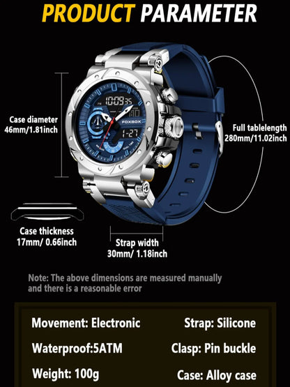 Men's Sporty Dual Time Analog-Digital Quartz Watch - Perfect for Daily Use and Gifting!