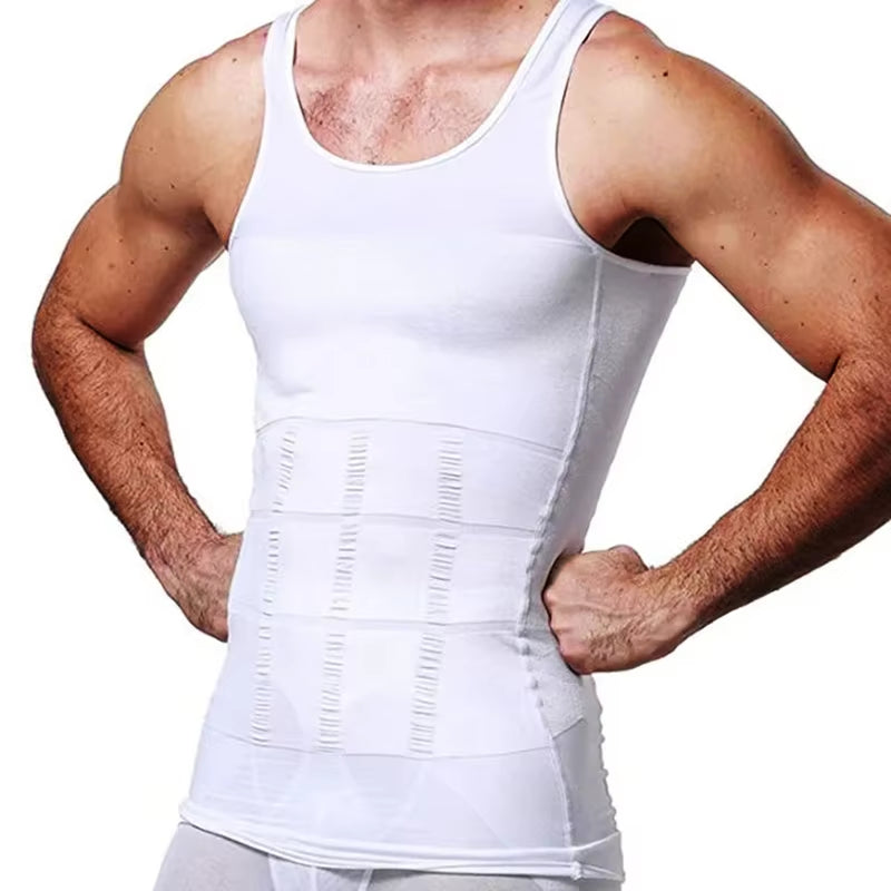 Men's Slimming Shapewear Undershirt - Tummy Control Body Shaper Tank Top