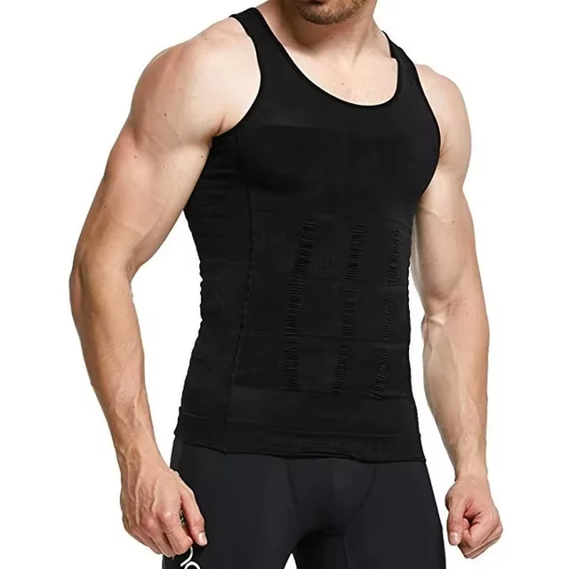 Men's Slimming Shapewear Undershirt - Tummy Control Body Shaper Tank Top