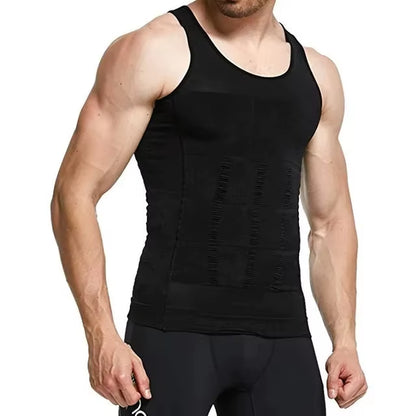 Men's Slimming Shapewear Undershirt - Tummy Control Body Shaper Tank Top