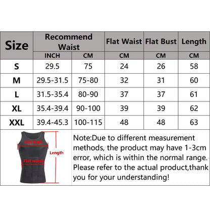 Men's Slimming Shapewear Undershirt - Tummy Control Body Shaper Tank Top