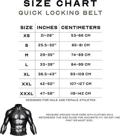 Elevate Your Training with the Quick Locking Weightlifting Belt - 4 Inch Neoprene Back Support for Bodybuilding, Powerlifting & Cross Training