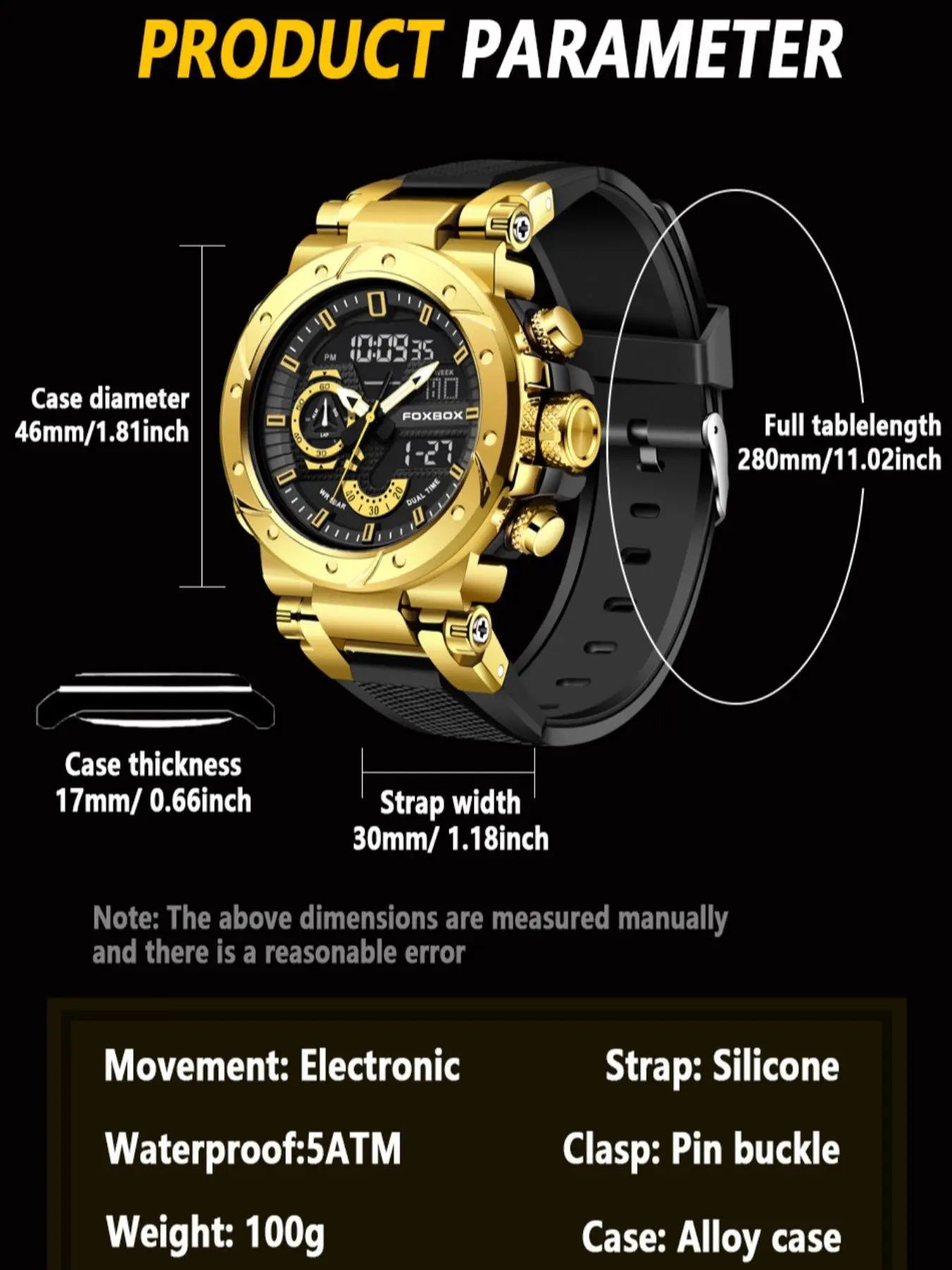 Men's Sporty Dual Time Analog-Digital Quartz Watch - Perfect for Daily Use and Gifting!