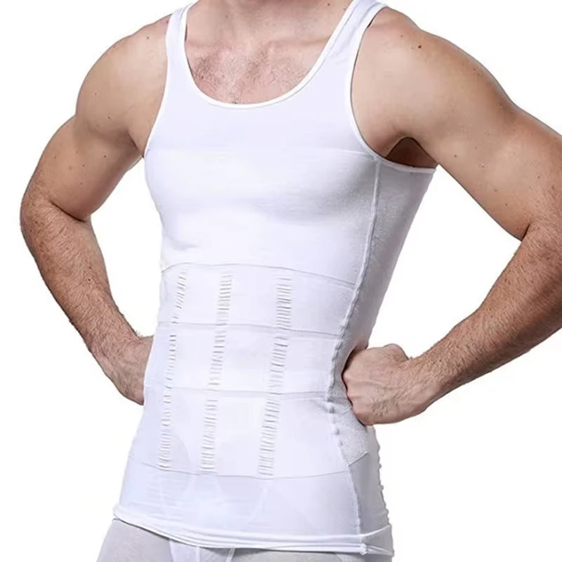 Men's Slimming Shapewear Undershirt - Tummy Control Body Shaper Tank Top