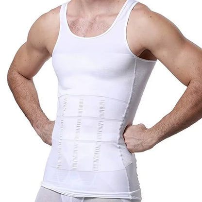 Men's Slimming Shapewear Undershirt - Tummy Control Body Shaper Tank Top