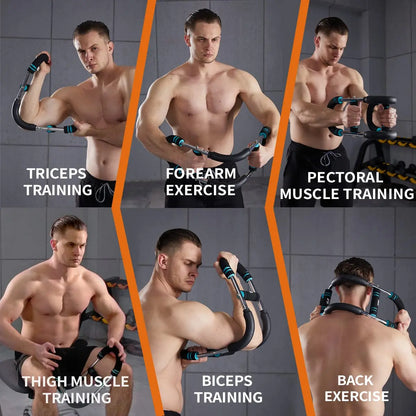 Transform Your Upper Body with the HOTWAVE Adjustable Arm Trainer - Portable Fitness Equipment for Men